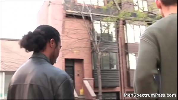 Cute black dude gets talked into cock gay video