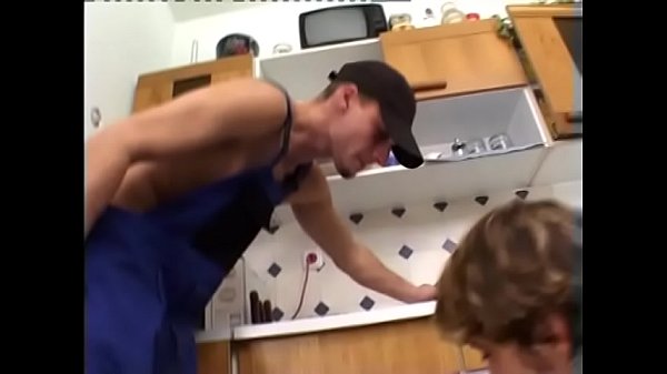 Download Video - Stud fucks a cock sucking boy and creams him in the kitchen