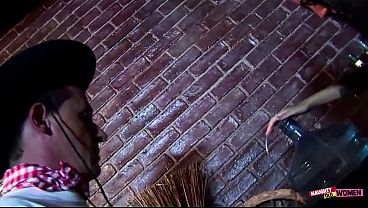 A guy in a foursome fucks the tight pussies of  horny sluts with big tits