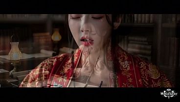 Download Video - AI generated korean princess Alone in the Study&colon; The Princess&rsquo;s Brush of Comfort PMV hentaimaster first person