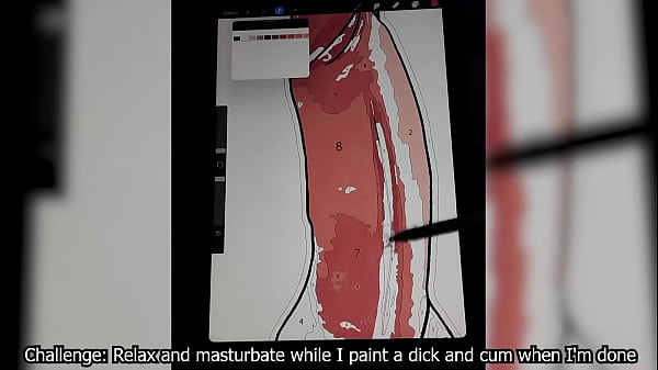 Painting a dick from a dick coloring book