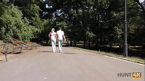 HUNT4K. Smart guy finds an excuse to flirt with a hot blonde who has a boyfriend
