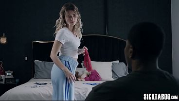 Kinky stepsister Nicole Nichols gets fucked by her big dick black stepdad