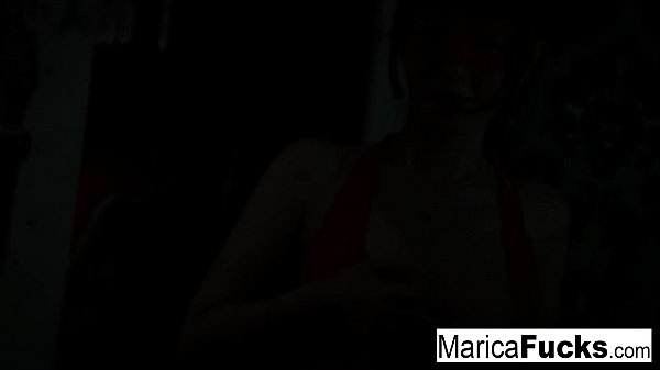 Marica Hase in sexy lingerie masturbates in the mirror