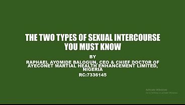 Raphael Balogun - update #2 - THE TWO TYPES OF SEXUAL INTERCOURSE YOU MUST KNOW - Jan 01, 2026