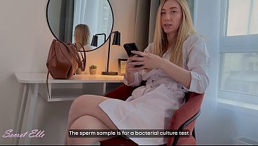 看護師は一切の接触を拒否…1000ドル後、彼女は私の精液をテストカップに搾り取った