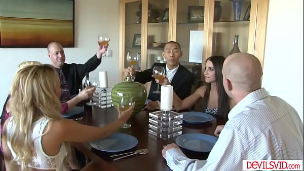 Download Video - Three guys swapping n fucking wives in a swinger sex party