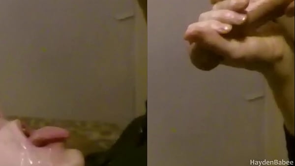 Delicious Hayden sperm! (self-facial / cum in m...