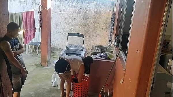 wife left and the maid couldn't resist my erect cock