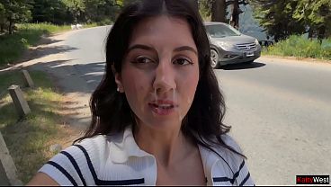 Maniac fucked a girl in the bushes and cummed on her face for a public walk with sperm - Cumwalk