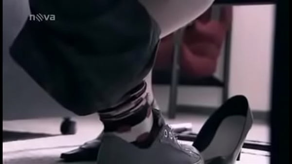 lesbian footsie under the table seduction