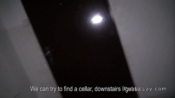 European brunette amateur public bang