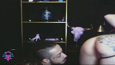 Download Video - BleuBrutalRose - horny milf house Maid waiting for him in sexy lingerie without panties to suck his big light skin black cock and make him clean her warm tight butthole