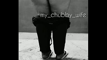 Indian Chubby Wife stripping big ass