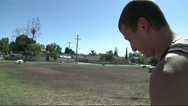 Busty blonde milf hooker with big fake boobs fucked hard at the police station