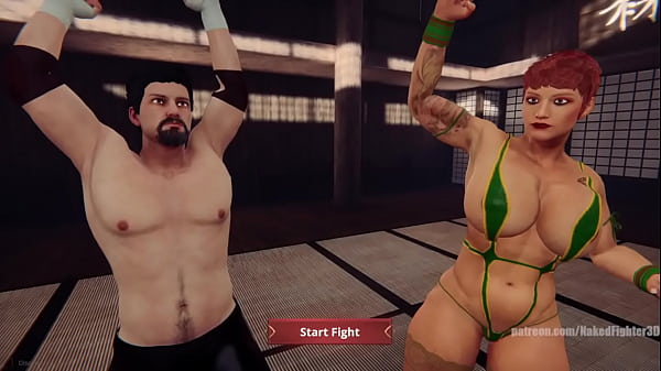 David VS Aine O'Rackie (Naked Fighter 3D)