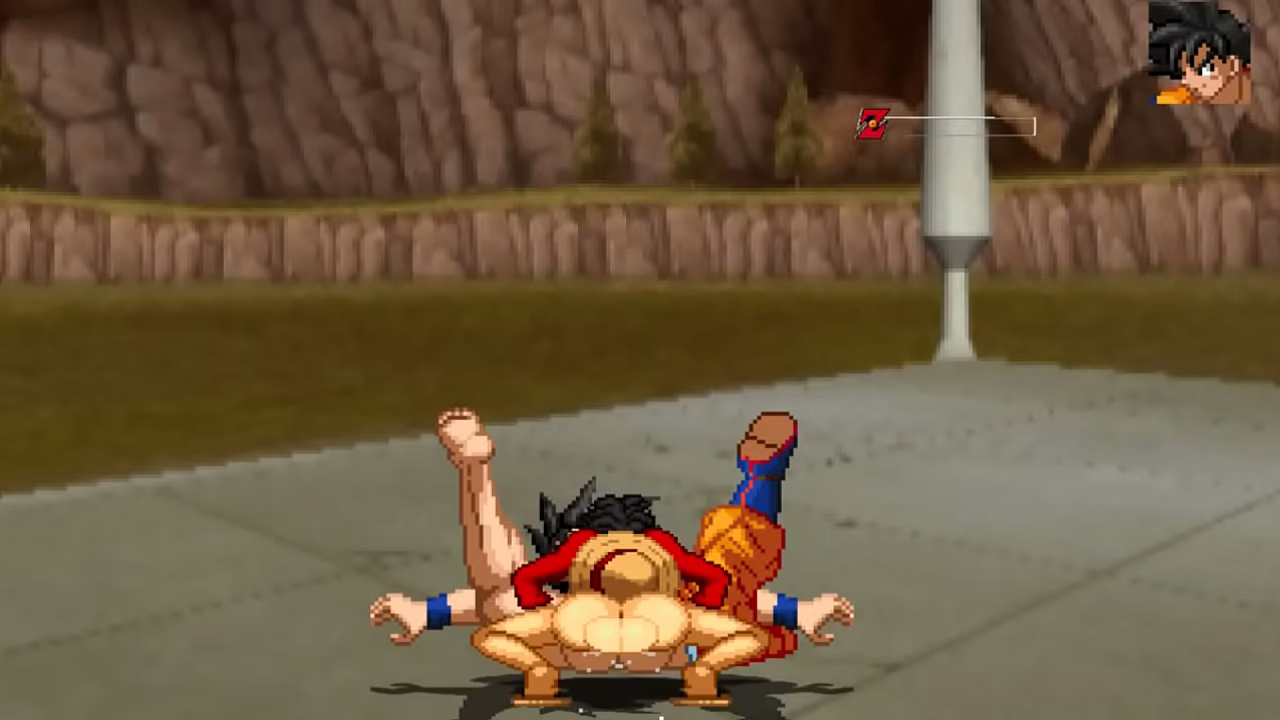 MUGEN: Luffy Fucks Son Goku
