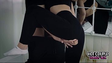 Hotwife Yoga Pants Ripped & Fucked Hard by Personal Trainer – Cum on Ass   Deep Creampie