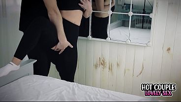 Hotwife Yoga Pants Ripped & Fucked Hard by Personal Trainer – Cum on Ass   Deep Creampie