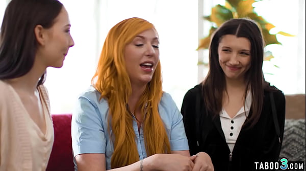 Red MILF teaching two inexperienced lesbians Lily Larimar and Maya Woulfe