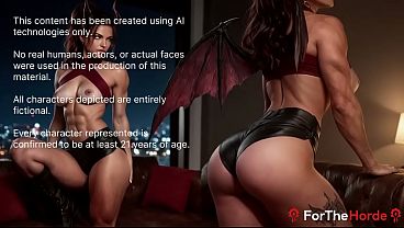 The devil's assistant came for Orc with very wet panties.[AI]