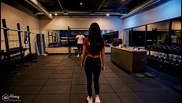 Latina Trainer Can't Resist Her Favorite Client (AI generated)