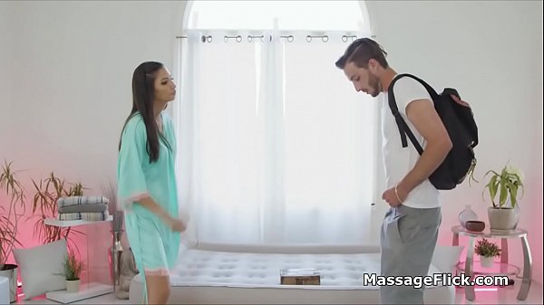 Free oily oral massage for the curious courier