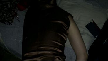 318 - Fucked in my brown satin dress hugging my open ass, French amateur, doggy style, satin lingerie, clothed sex, blowjob, rimming