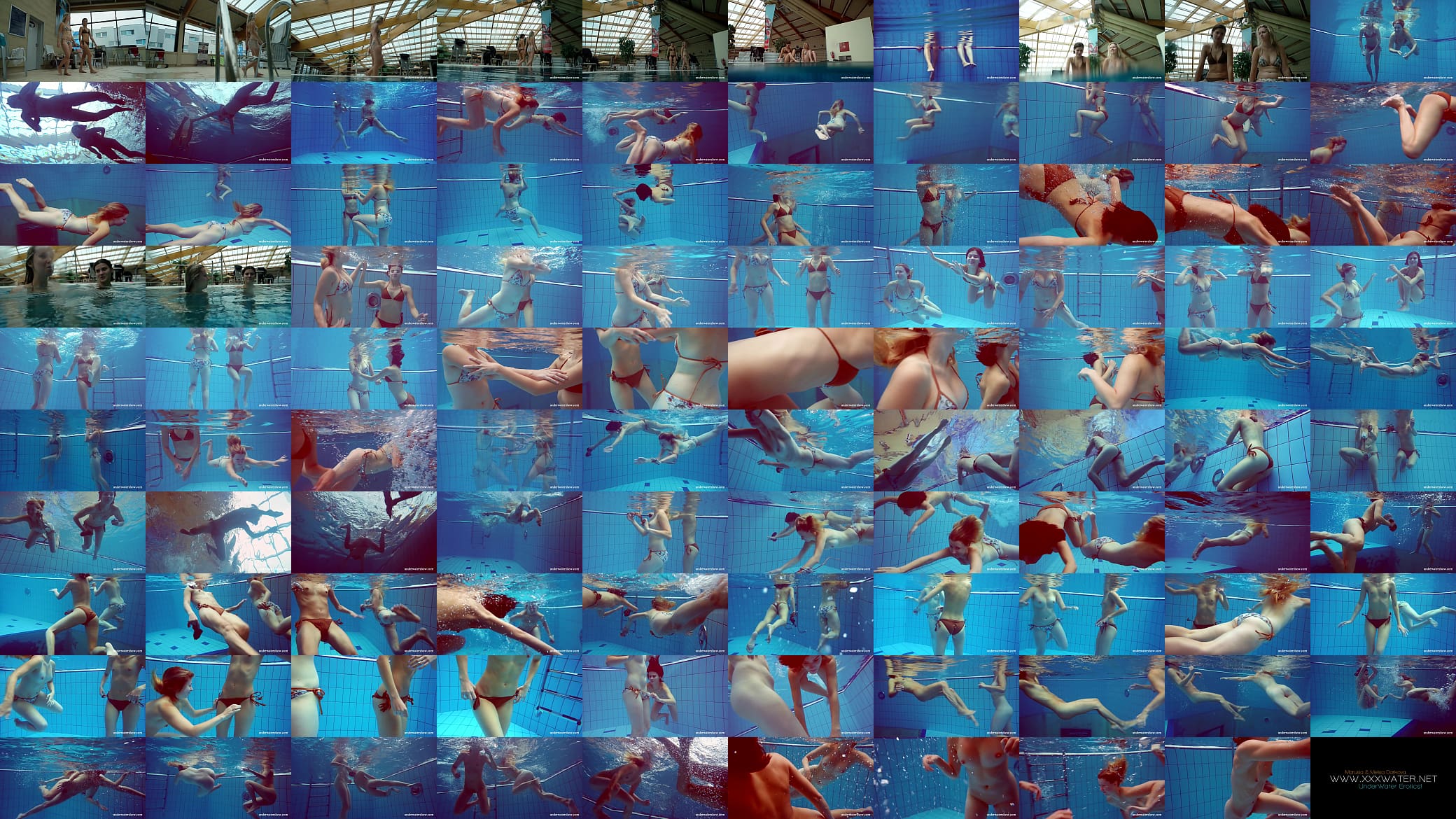 Czech and Balkan babe Marusia and Melisa Darkova underwater 预览图