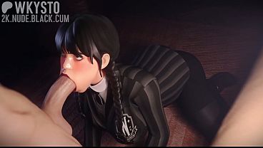 Wednesday addams blowjob hentai