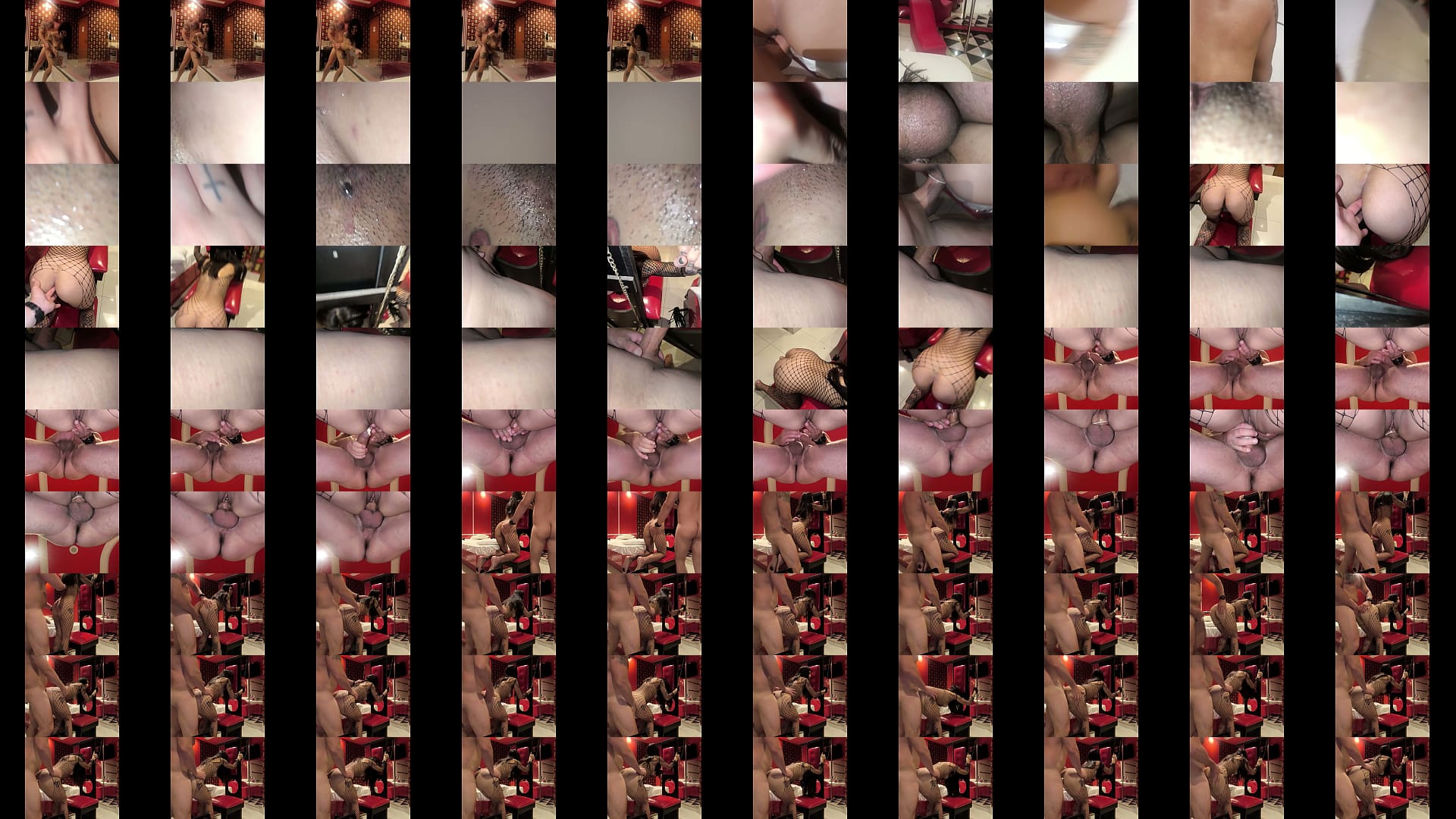 Nikatsu and a big cock test a BDSM guillotine chair in a motel room pv 预览图