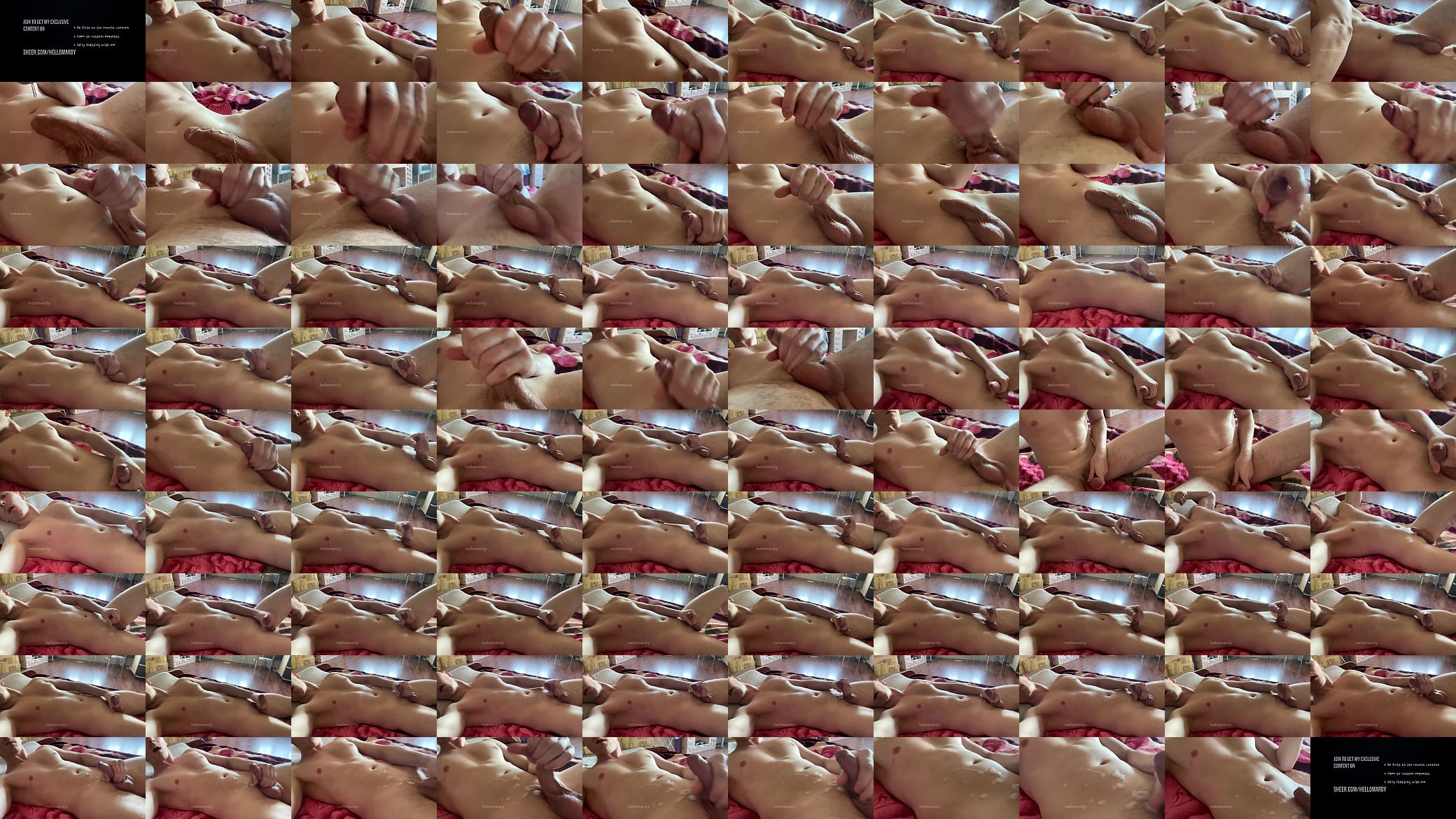 Guy Up and Horny Wanking his Nice Cock / Hot Moaning 预览图