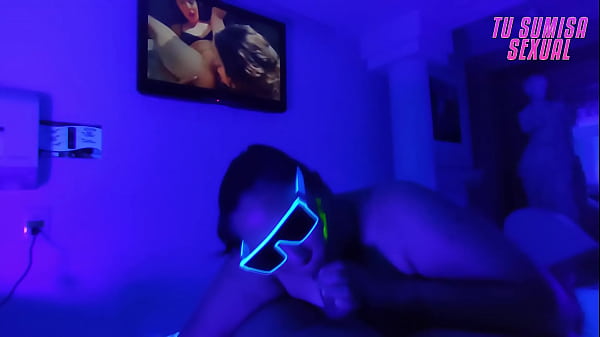 Blowjob - Deep Throat - Neon Room - I'm The Most Submissive Stepdaughter