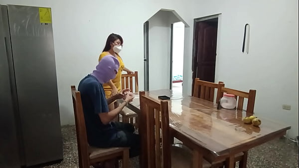 she stands showing her big, chafed nipples