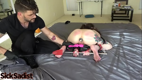 Sicksadist69 Studio - BDSM Restrained, Slapped, Whipped, & Squirting CNC (HOT)