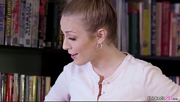 Lesbian librarian caught small tits blonde teen masturbating