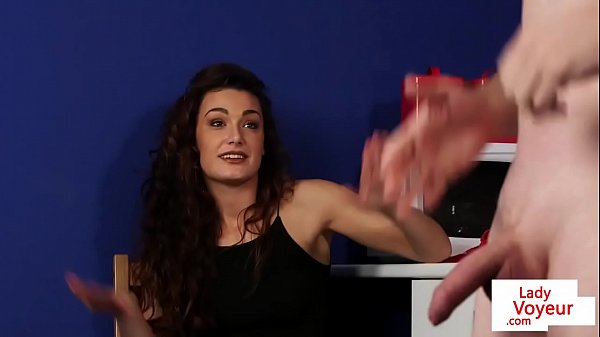 British office voyeur encourages sub to tug