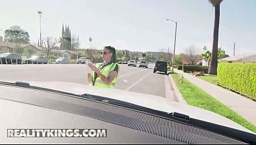 REALITY KINGS - Beautiful Meter Maid Catches Madison Wilde Filming Porn In A Handicapped Spot And Decides To Join In