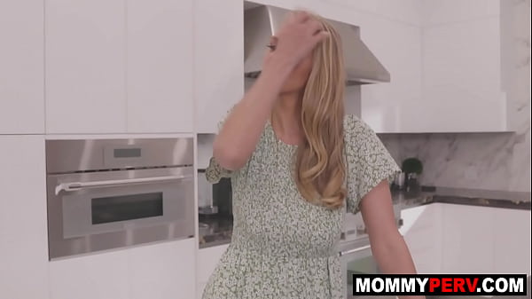 Hot stepmom deepthroats stepson's cock