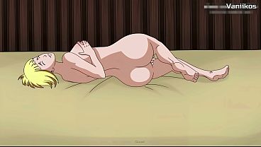 Naruto: Kunoichi Trainer | 18yo Virgin Blonde Babe Samui With Big Tits Gives Blowjob, Rides Her First Cock And Has Her First Anal Sex. She Gets Creampied | Anime Hentai Game