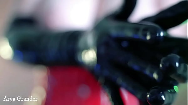 sexy latex gloves teasing