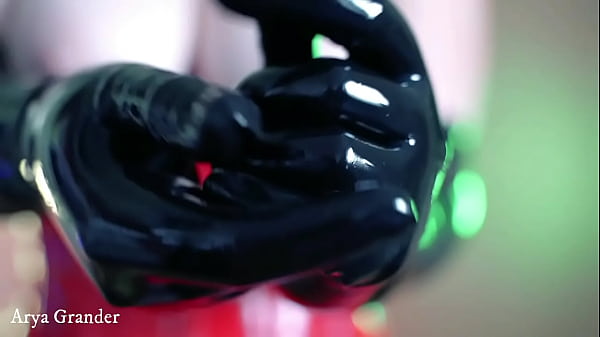 sexy latex gloves teasing