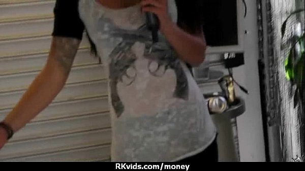 Slutty amateur babe is paid cash from some crazy public sex 22