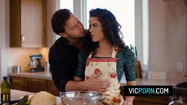 Download Video - Horny husband fucks his hot wife Victoria Voxxx in the kitchen