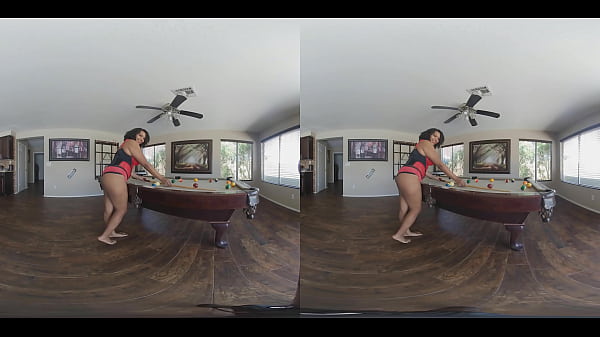 18 y/o Ebony Teen plays pool and shakes her ass in VR PREVIEW - @MyEroticVR