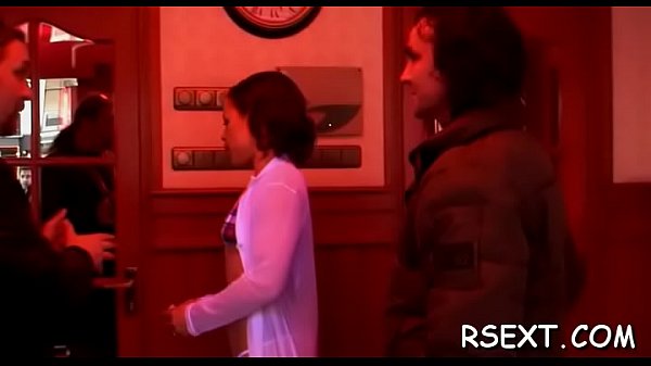 Sexy black hooker sucks a white big pole and ge...