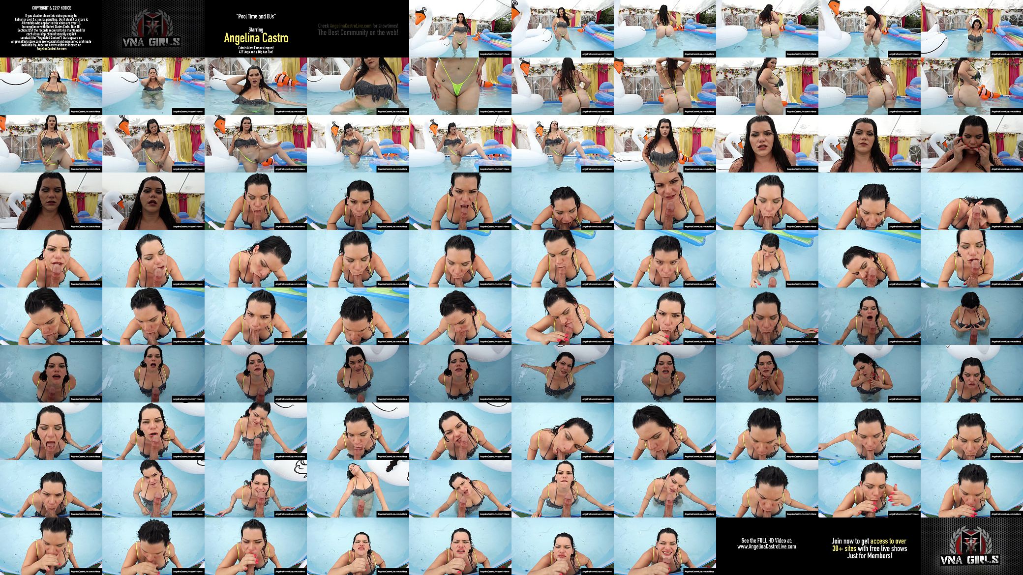 Curvy Cuban BBW Angelina Castro Mouth Fucks Dick In Pool! 预览图