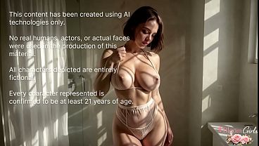 A shy 18-year-old girl has sex for the first time and swallows cum, she clearly enjoys it [AI]