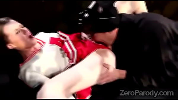 Stunning college hottie tongued by masked man in XXX parody