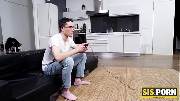 .PORN. Minx is satisfied with stepbrothers cock in snatch while playing videogames